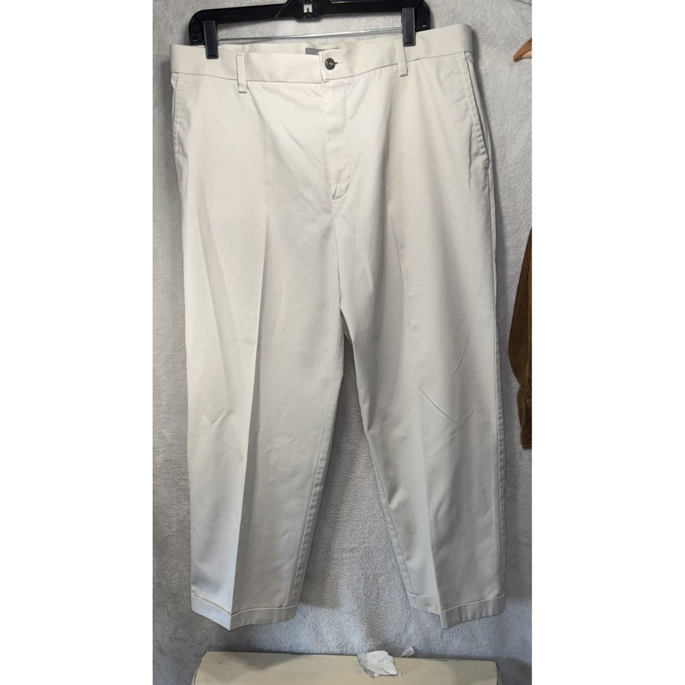 Dockers Khaki Pants Mens Beige Classic Fit Pleated Cotton Flex 34x26